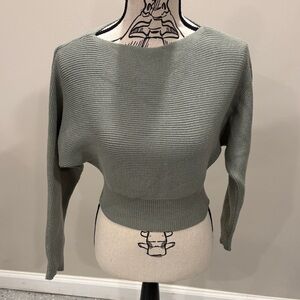 Petal & Pup Olive Crew Neck Sweater NWOT